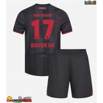 Camisa de Futebol Bayer Leverkusen Eliesse Ben Seghir #17 Equipamento Principal Infantil 2025-26 Manga Curta (+ Calças curtas)